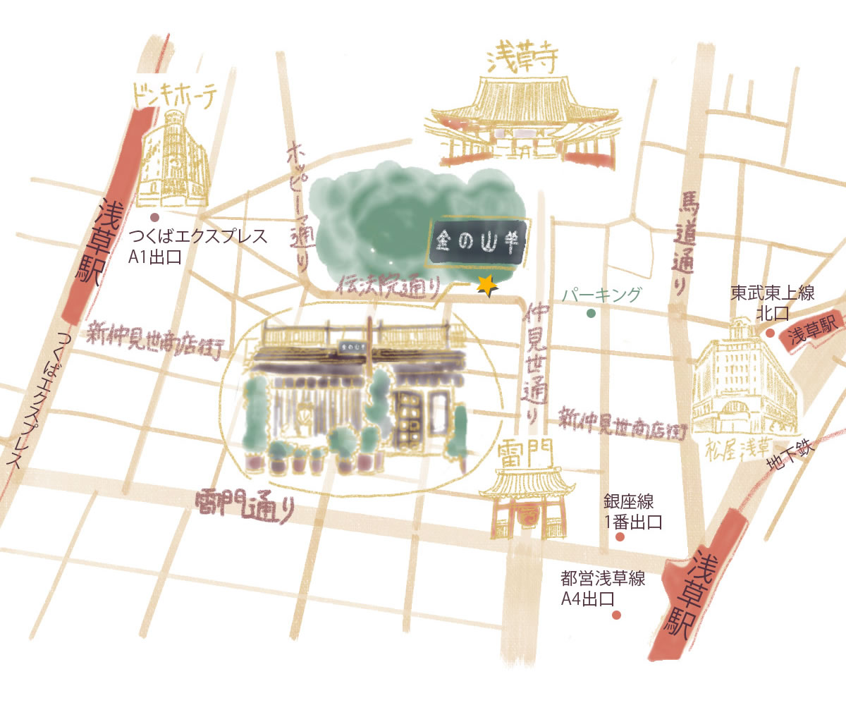 金の山羊へのアクセス